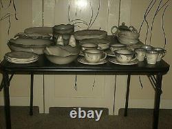 Vintage Sascha Brastoff Smoke Tree Pottery Dinnerware 4 Place Setting 50 Pcs