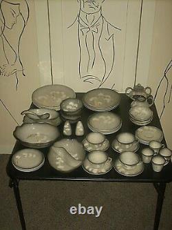 Vintage Sascha Brastoff Smoke Tree Pottery Dinnerware 4 Place Setting 50 Pcs