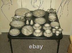 Vintage Sascha Brastoff Smoke Tree Pottery Dinnerware 4 Place Setting 50 Pcs