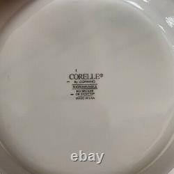 Vintage Set of 34 Corelle Shadow Iris Dinnerware Plates 10.25 Cups bowls salt
