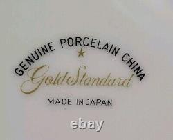 Vintage Set of 59 Gold Standard Porcelain Pieces Serving For 8 Plus Japan