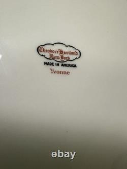 Vintage Theodore Haviland Yvonne China Porcelain Dinnerware 27 Pc. Set America