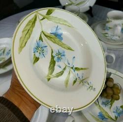 Vintage Tienshan FolkCraft 16 Pcs Dinnerware Set, White with Blue Floral Pattern