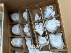 Vintage Wawel Poland Garden Rose China Dinnerware Complete Set Of 8 New In Box