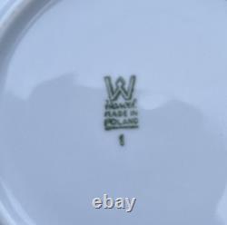 Vintage Wawel Poland Garden Rose China Dinnerware Complete Set Of 8 New In Box