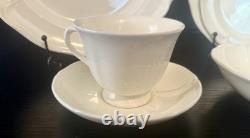Vintage Wedgewood, Queens Plain, Set Of 4, 6 Piece Place Setting, Cream, Mint