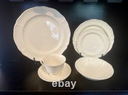 Vintage Wedgewood, Queens Plain, Set Of 4, 6 Piece Place Setting, Cream, Mint