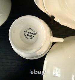 Vintage Wedgewood, Queens Plain, Set Of 4, 6 Piece Place Setting, Cream, Mint