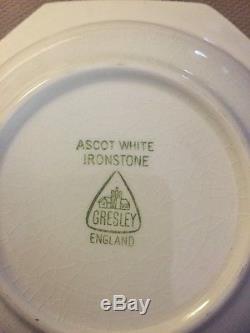 Vintage White IRONSTONE Made in England Ascot White Gresley England Dinnerware