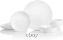 Vitrelle 18-Piece Service for 6 Dinnerware Set Triple Layer Glass