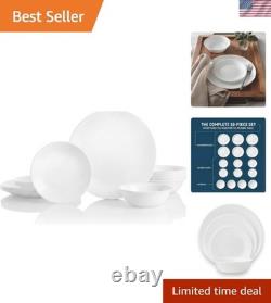 Vitrelle 18-Piece Service for 6 Dinnerware Set Triple Layer Glass and Chip Re