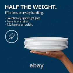 Vitrelle 18-Piece Service for 6 Dinnerware Set Triple Layer Glass and Chip Re