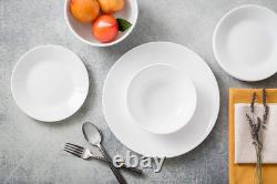 Vitrelle 18-Piece Service for 6 Dinnerware Set Triple Layer Glass and Chip Resis