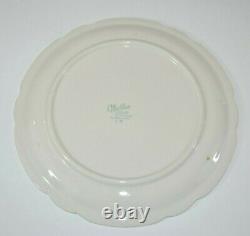 Vtg 11 Restaurant Ware 9.5 Dinner Plates Walker China Que Paso Turquoise White