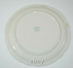 Vtg 11 Restaurant Ware 9.5 Dinner Plates Walker China Que Paso Turquoise White