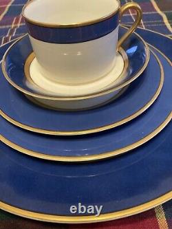 Vtg 1978 Fitz & Floyd Renaissance Cerulean Blue Dinnerware 20 Pieces Excellent