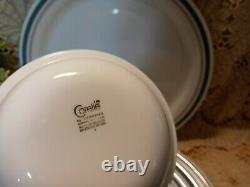Vtg Corelle Slate Indigo Allegro Dinnerware set 20pc set plate bowl mug