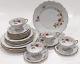 W Eschenbach, Briar Rose Fine China 5 Pc Setting, 20 pcs Bavaria Germany Vintage