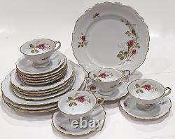 W Eschenbach, Briar Rose Fine China 5 Pc Setting, 20 pcs Bavaria Germany Vintage