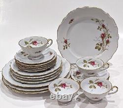 W Eschenbach, Briar Rose Fine China 5 Pc Setting, 20 pcs Bavaria Germany Vintage