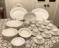 WEDGWOOD- Bone China- WYNDHAM R4630 DINNERWARE SET For 8 47 Pieces