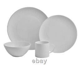 WEDGWOOD Gio White 16-Piece Dinnerware Set New Open Box