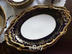 WEIMAR KATHARINA Kobalt Blue/Gold 20003 Porcelain Dinnerware, 6pc Service for 6