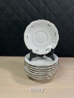 Walbrzych Dinnerware Set of 26- Made in Poland-Teacups, Saucers, salad Bowls