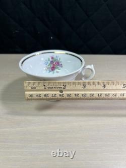 Walbrzych Dinnerware Set of 26- Made in Poland-Teacups, Saucers, salad Bowls