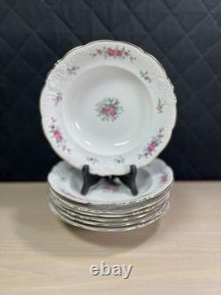 Walbrzych Dinnerware Set of 26- Made in Poland-Teacups, Saucers, salad Bowls