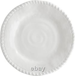 Ware 12-Piece Melamine Dinnerware Set for 4 Outdoor Plates & Bowls, White