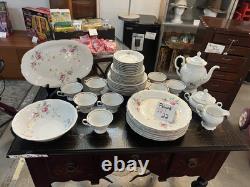 Wawel Vintage China 67 Pc Dinner Set Flower Garden Pattern Made Poland Serves 8