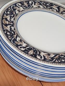 Wedgwood Bone China Florentine Dark Blue Service for seven- 44pc Set