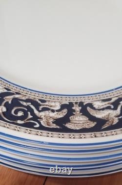 Wedgwood Bone China Florentine Dark Blue Service for seven- 44pc Set