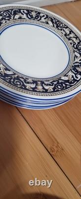 Wedgwood Bone China Florentine Dark Blue Service for seven- 44pc Set