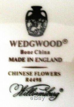 Wedgwood Chinese Flowers R4498 Set of 52 Service for 8 Bone China Dinnerware Set
