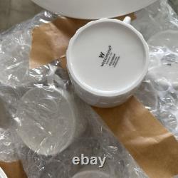 Wedgwood Colosseum Bone China White Dinner Set Plates Bowls Cup Saucer England