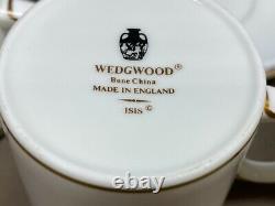 Wedgwood ISIS England Bone China Set of 4 Demitasse Cups & Saucers