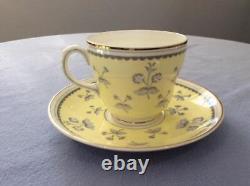 Wedgwood Pimpernel yellow bone china SET of 4 FIVE-piece place settings W3653