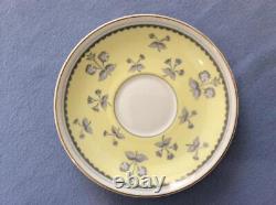 Wedgwood Pimpernel yellow bone china SET of 4 FIVE-piece place settings W3653