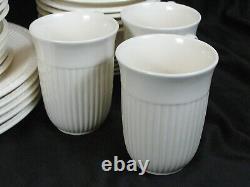 Wedgwood Queen's Ware EDME Cream Dinner Set Ribbed