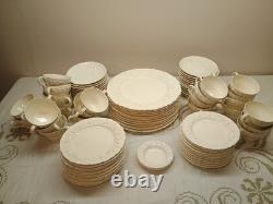 Wedgwood Queensware Embossed Cream on Cream (80 Piece Set)
