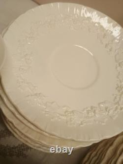 Wedgwood Queensware Embossed Cream on Cream (80 Piece Set)