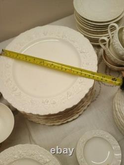 Wedgwood Queensware Embossed Cream on Cream (80 Piece Set)