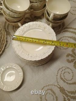 Wedgwood Queensware Embossed Cream on Cream (80 Piece Set)