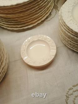 Wedgwood Queensware Embossed Cream on Cream (80 Piece Set)