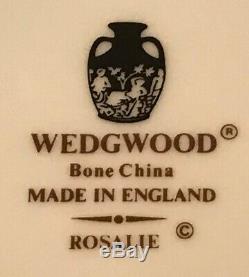 Wedgwood ROSALIE Bone China England 41-Piece Dinnerware Set Service for 6 MINT