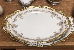 Weimar Katharine 14051 Complete Dinnerware Set, Excellent condition White/Gold