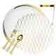 Whisk COLLECTION White & Gold Plastic Tableware Set Wedding Party Dinner Package
