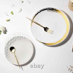 Whisk COLLECTION White & Gold Plastic Tableware Set Wedding Party Dinner Package